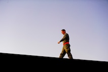 Airman 1st Class Travis Venden, 15th Aircraft Maintenance Unit electrical and environmental systems technician inspects the wing of an MC-130H Talon II at Hurlburt Field, Fla., Dec. 8, 2014. The 15th AMU’s mission is to perform equipment maintenance in support of worldwide special operations missions. (U.S. Air Force photo/Senior Airman Christopher Callaway)