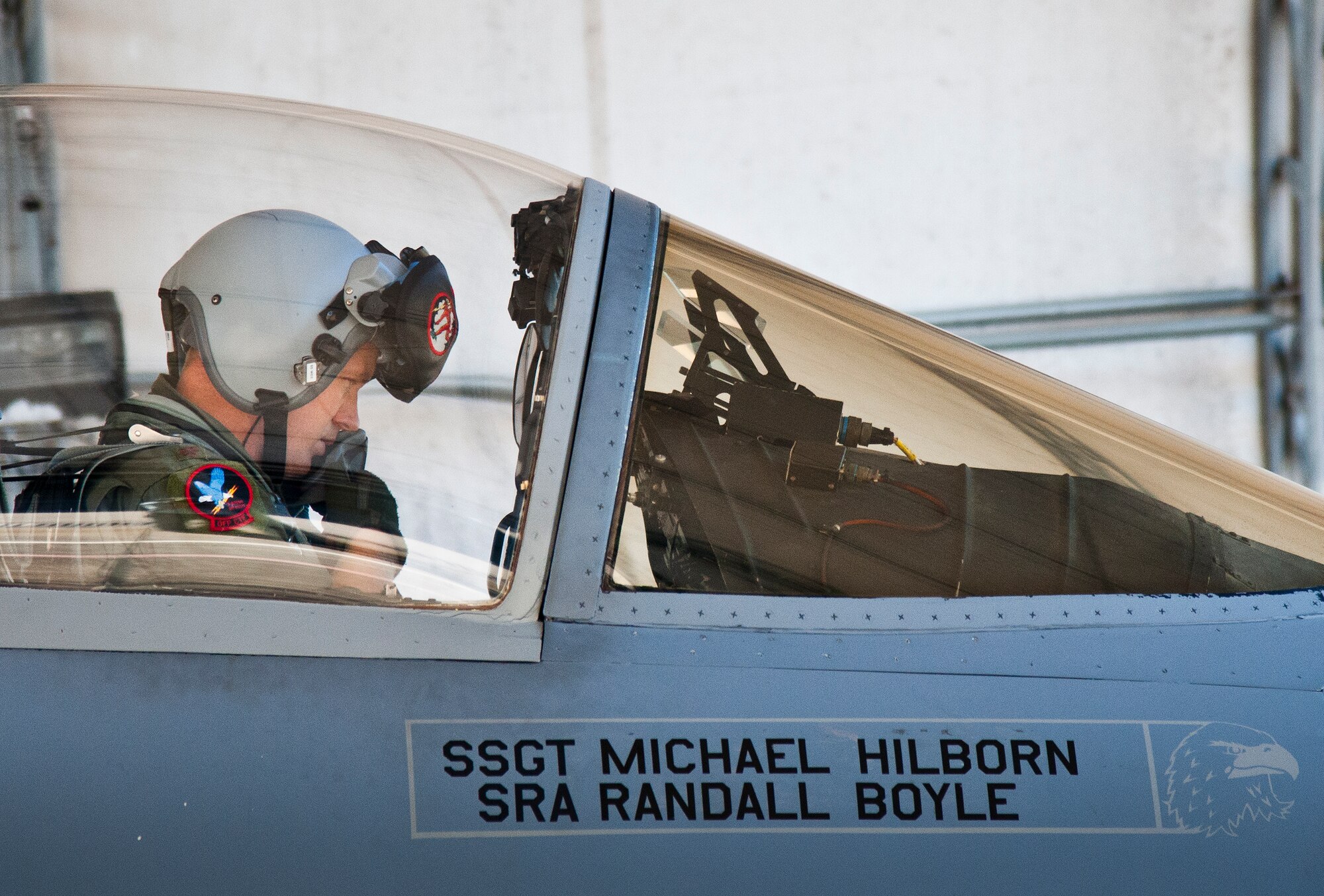 Maj. Christopher Wee, Operation Flight Program Combined Test Force, settles into his F-15 Eagle prior to a morning sortie at Eglin Air Force Base, Fla.  The OFPCTF Airmen fly test missions exclusively in various F-15 models. The OFPTCF is partially owned by both the 53rd Wing and 96th Test Wing. (U.S. Air Force photo/Samuel King Jr.)
