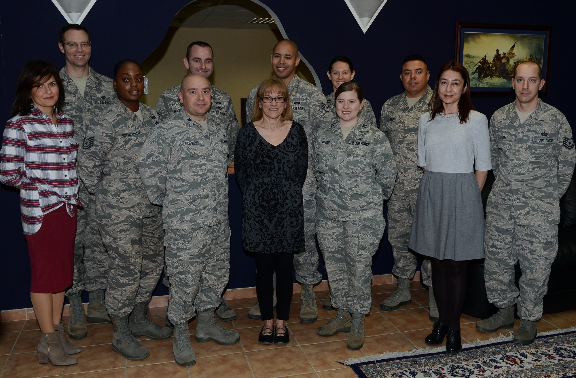 The 39th Air Base Wing Judge Advocate team stands for a photo, Dec. 15, 2014, at Incirlik Air Base, Turkey. The 39th ABW JA office recently finished an Article Six Inspection with a high score of excellent. (U.S. Air Force photo by Staff Sgt. Caleb Pierce/Released)  