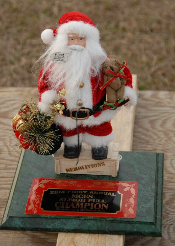 MCES Sleigh pull trophy