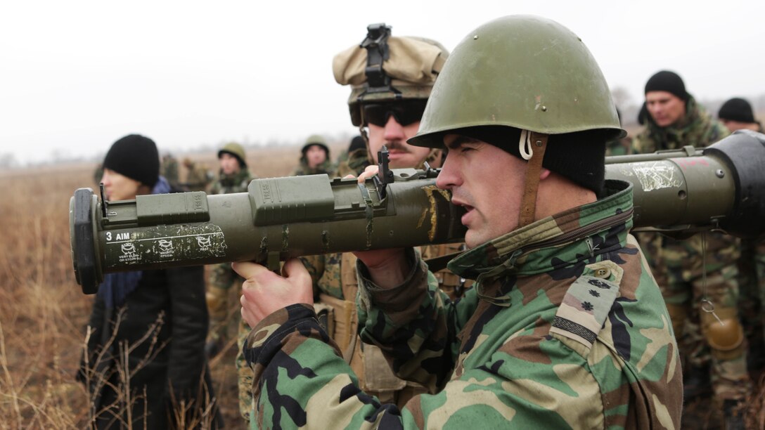 U.S. Marines and Moldovan soldiers integrated to conduct an Anti-Armor Workshop in Balti, Moldova, Dec. 8-12. The Marines and Moldovan soldiers built a mutual understanding of firing procedures and characteristics on advanced anti-armor weapons systems, including: Moldova’s Rocket Propelled Grenade system and 70mm Recoiless Rifle (SPG), and America’s FGM-148 Javelin man-portable anti-tank missile, AT-4 Anti-Tank Weapon, and the Shoulder-launched Multipupose Assault Weapon.