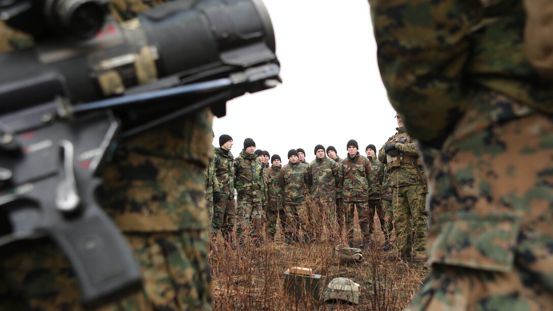 U.S. Marines and Moldovan soldiers integrated to conduct an Anti-Armor Workshop in Balti, Moldova, Dec. 8-12. The Marines and Moldovan soldiers built a mutual understanding of firing procedures and characteristics on advanced anti-armor weapons systems, including: Moldova’s Rocket Propelled Grenade system and 70mm Recoiless Rifle (SPG), and America’s FGM-148 Javelin man-portable anti-tank missile, AT-4 Anti-Tank Weapon, and the Shoulder-launched Multipupose Assault Weapon.