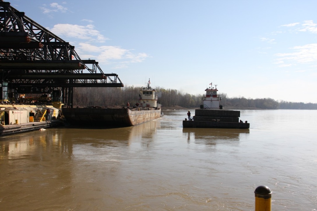 Vicksburg, Miss… The U.S. Army Corps of Engineers’ Vicksburg District Mat Sinking Unit (MSU) has completed its scheduled work for 2014. During this season, the MSU has placed over 500 acres of articulated concrete mats on the banks of the Mississippi River. 
