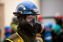 Marines and Sailors with the Chemical Biological Incident Response Force, II Marine Expeditionary Force put their training to use during Exercise Sudden Response aboard Marine Corps Base Quantico on Friday, December 5. Exercise Sudden Response is a Joint Task Force Civil Support exercise designed to challenge the combined forces with multiple scenarios, which could be encountered during a chemical, biological, radiological, nuclear or high-yield explosive incident. CBIRF trained along side the 911th Technical Rescue Engineer Company, the 89th Chemical Company, 3rd Armored Cavalry Regiment, and the 720th Military Police Battalion. CBIRF is prepared to respond, with minimal warning, to any CBRNE event in order to assist local, state, or federal agencies and the geographic combatant commanders in the conduct of CBRNE response or consequence management operations. (Official Marine Corps Photo by Sgt. Kuande L. Hall/RELEASED).