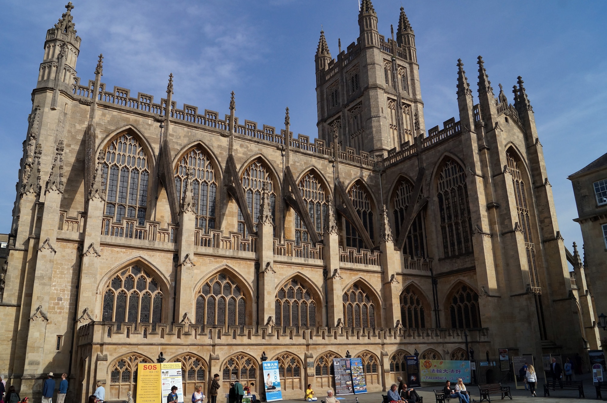 Bath Abbey, founded in the 1499, is located in the central area adjacent to the Roman Baths. Bath is the only destination in the United Kingdom to have the whole city designated a World Heritage site by the United Nations Educational, Scientific, and Cultural Organization. (U.S. Air Force photo by Tech. Sgt. Eric Burks/Released)