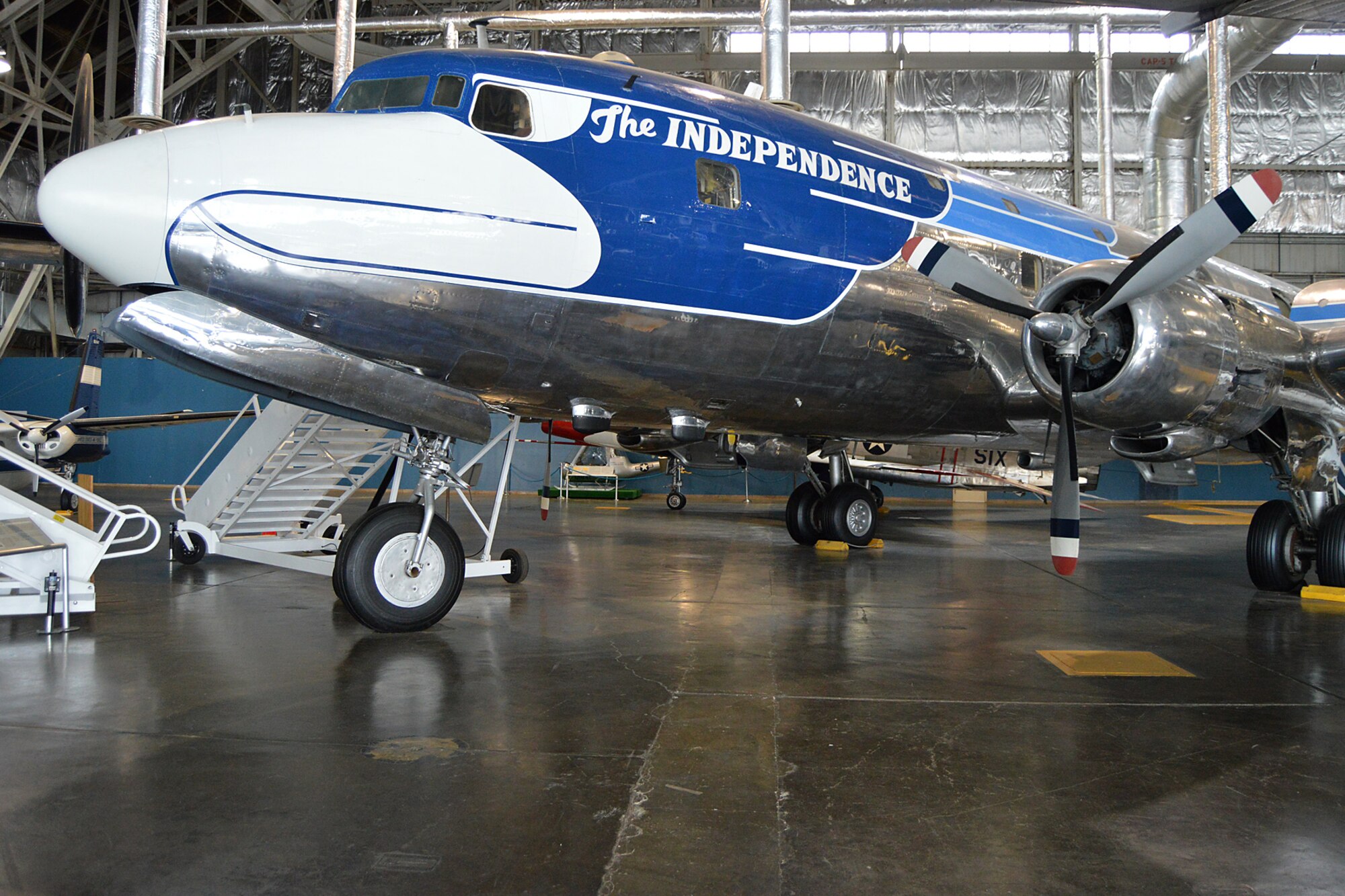 DAYTON, Ohio -- Douglas VC-118 "The Independence" in the Presidential Gallery at the National Museum of the United States Air Force. (U.S. Air Force photo)
 