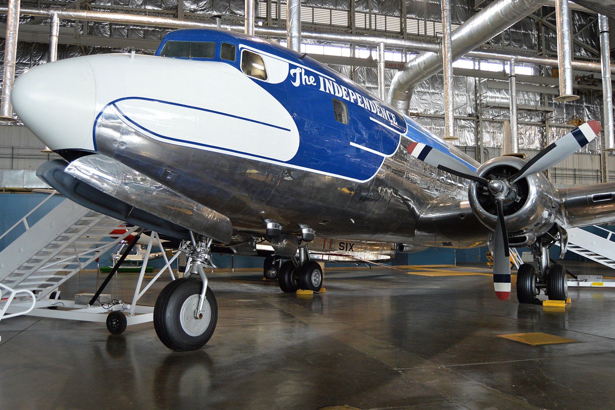 DAYTON, Ohio -- Douglas VC-118 "The Independence" in the Presidential Gallery at the National Museum of the United States Air Force. (U.S. Air Force photo)
 