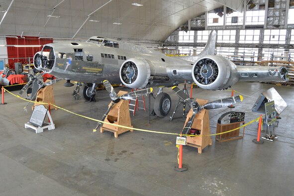 DAYTON, Ohio (12/2014) -- The B-17F "Memphis Belle" in the restoration hangar at the National Museum of the United States Air Force. (U.S. Air Force photo)
