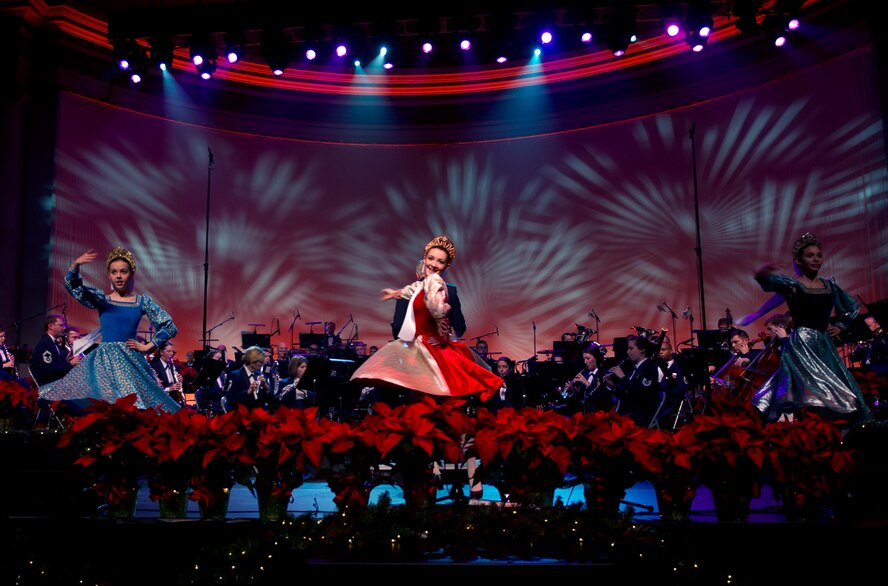 Dancers from the Virginia Ballet Company perform during “The Spirit of the Season” holiday concert at the Daughters of the American Revolution concert hall in Washington, D.C., Dec, 12, 2014. The United States Air Force Band hosted the event. The show consisted of 14 songs, including selections from The Nutcracker and concluded with an audience sing-along. (U.S. Air Force photo/ Senior Airman Mariah Haddenham)