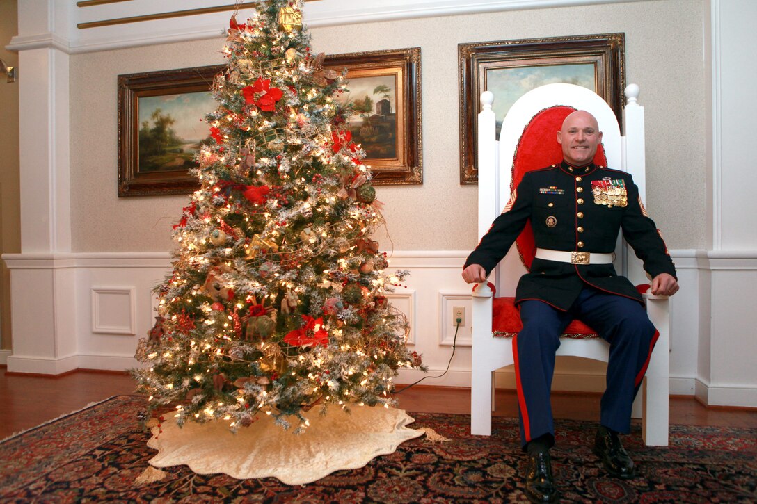 Sgt. Maj. Micheal P. Barrett, the 17th Sergeant Major of the Marine Corps, attends the Staff Non-commissioned Officer’s Academy Quantico Career Course 1-15 Mess Night at the Clubs at Quantico, Va., Dec. 3, 2014. (U.S. Marine Corps photo by Sgt. Marionne T. Mangrum)