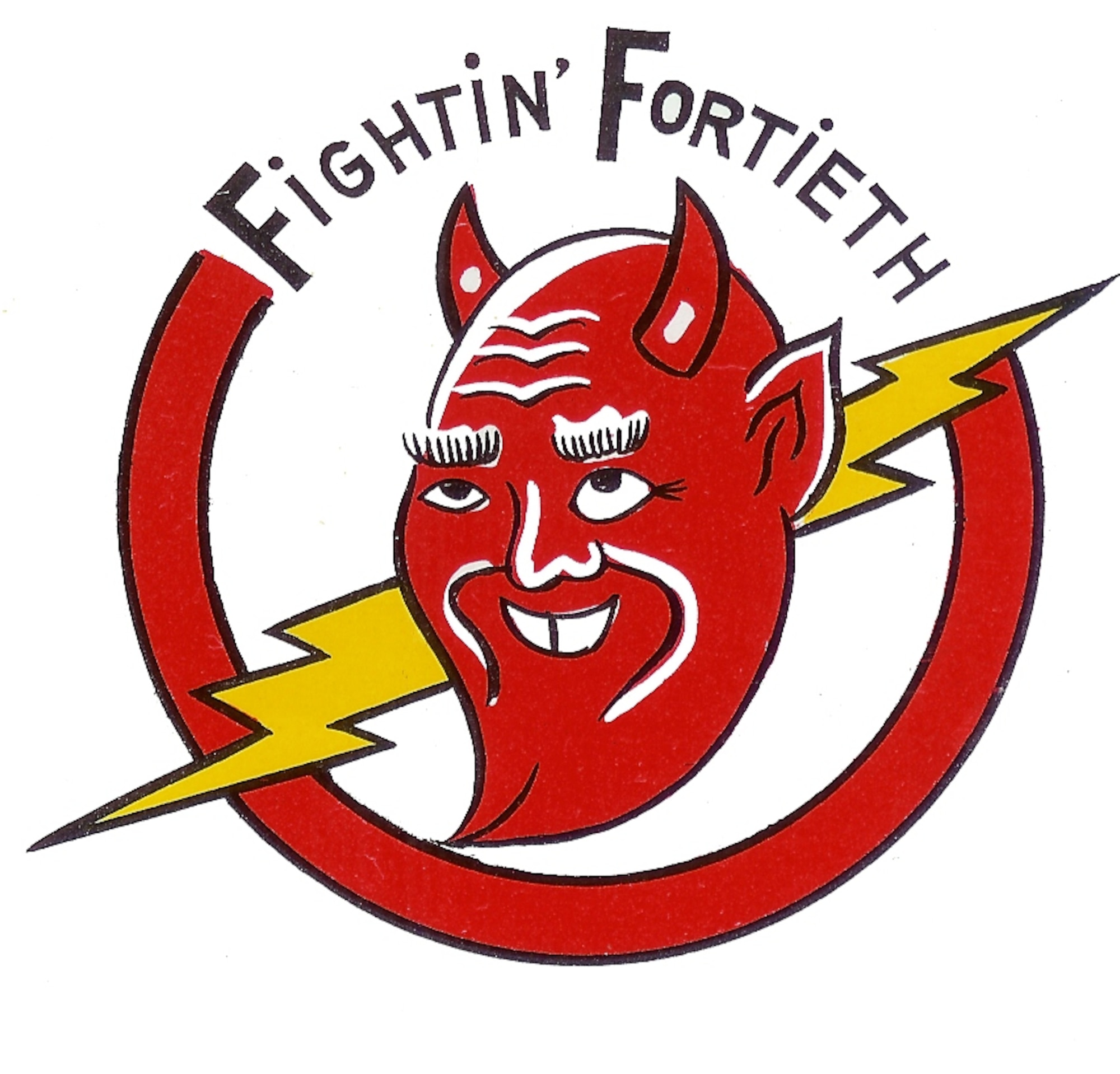 This is an image of 40th Fighter-Interception Squadron "Red Devils" emblem circa 1960. (Photo courtesy of the 374th Airlift Wing History Office)
