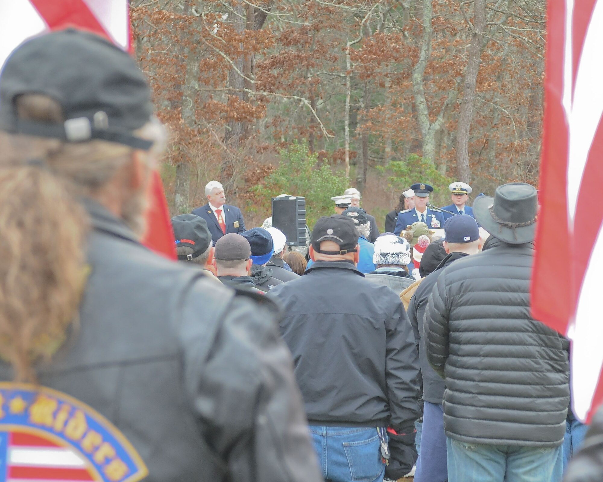 More than 10 organizations and dozens of volunteers took part in the annual Wreaths Across America event at the National Cemetery in Bourne, Massachusetts on December 13,2014. Together, all involved layed more than 4,400 wreaths on the graves of those buried in the cemetery.
