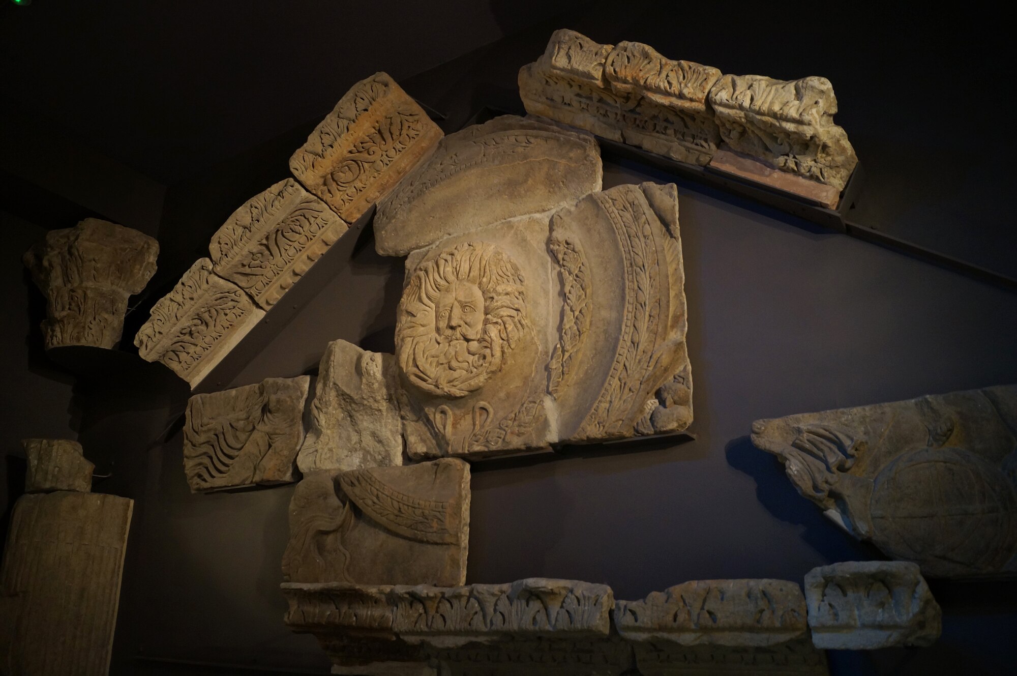 These artifacts were once part of the temple built in honor of the goddess Sulis Minerva at Bath, England. Bath is the only destination in the United Kingdom to have the whole city designated a World Heritage site by the United Nations Educational, Scientific, and Cultural Organization. (U.S. Air Force photo by Tech. Sgt. Eric Burks/Released)