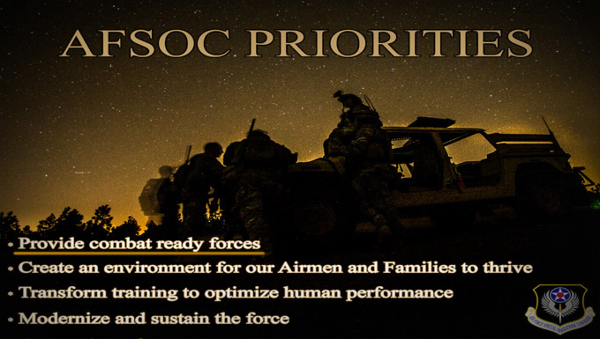 Provide combat ready forces