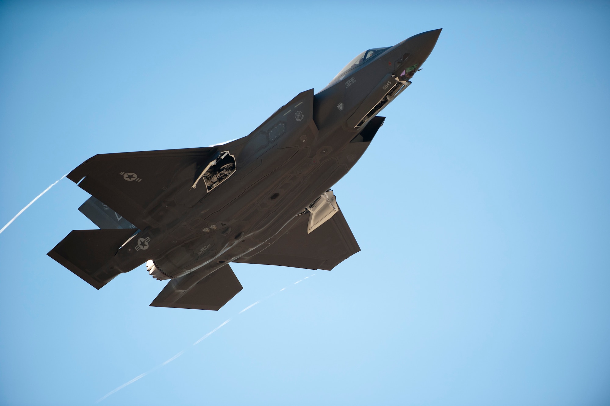 The 17th Luke Air Force Base F-35A Lightning II jet arrived at Luke AFB Dec.
18, 2014.  The jet accompanied the first Royal Australian Air Force F-35A
Lightning II to arrive here. (U.S. Air Force photo by Staff Sgt. Staci
Miller)
