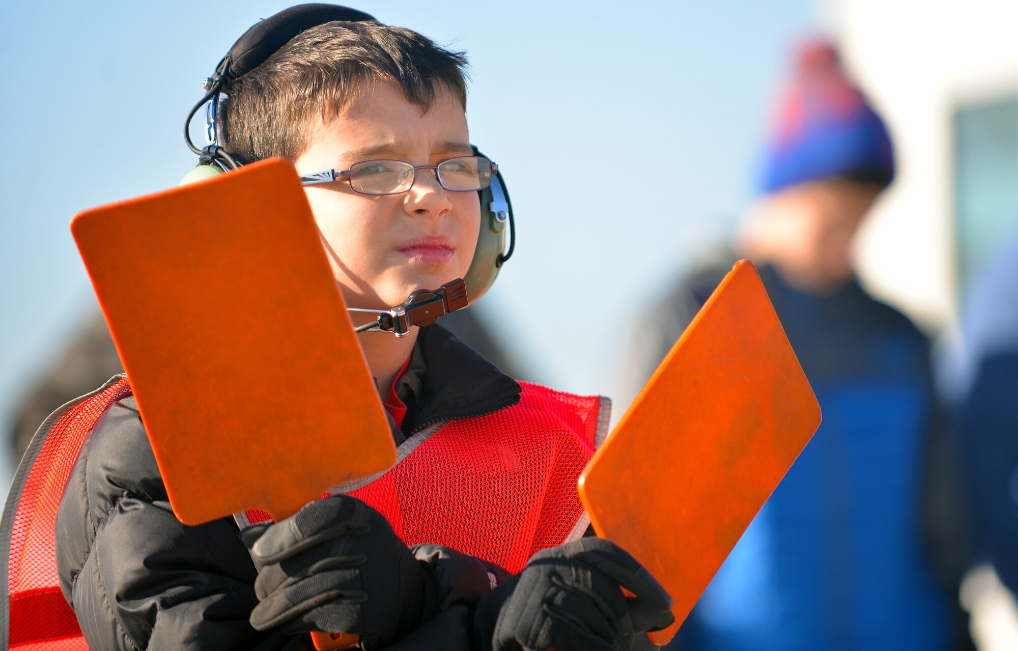 The 121st Air Refueling Wing hosted eight year old Roman Pettograsso for their inaugural pilot for a day program Dec 11, 2014, at Rickenbacker Air National Guard Base, Ohio. (U.S. Air National Guard photo by Master Sgt. Ralph Branson/Released)