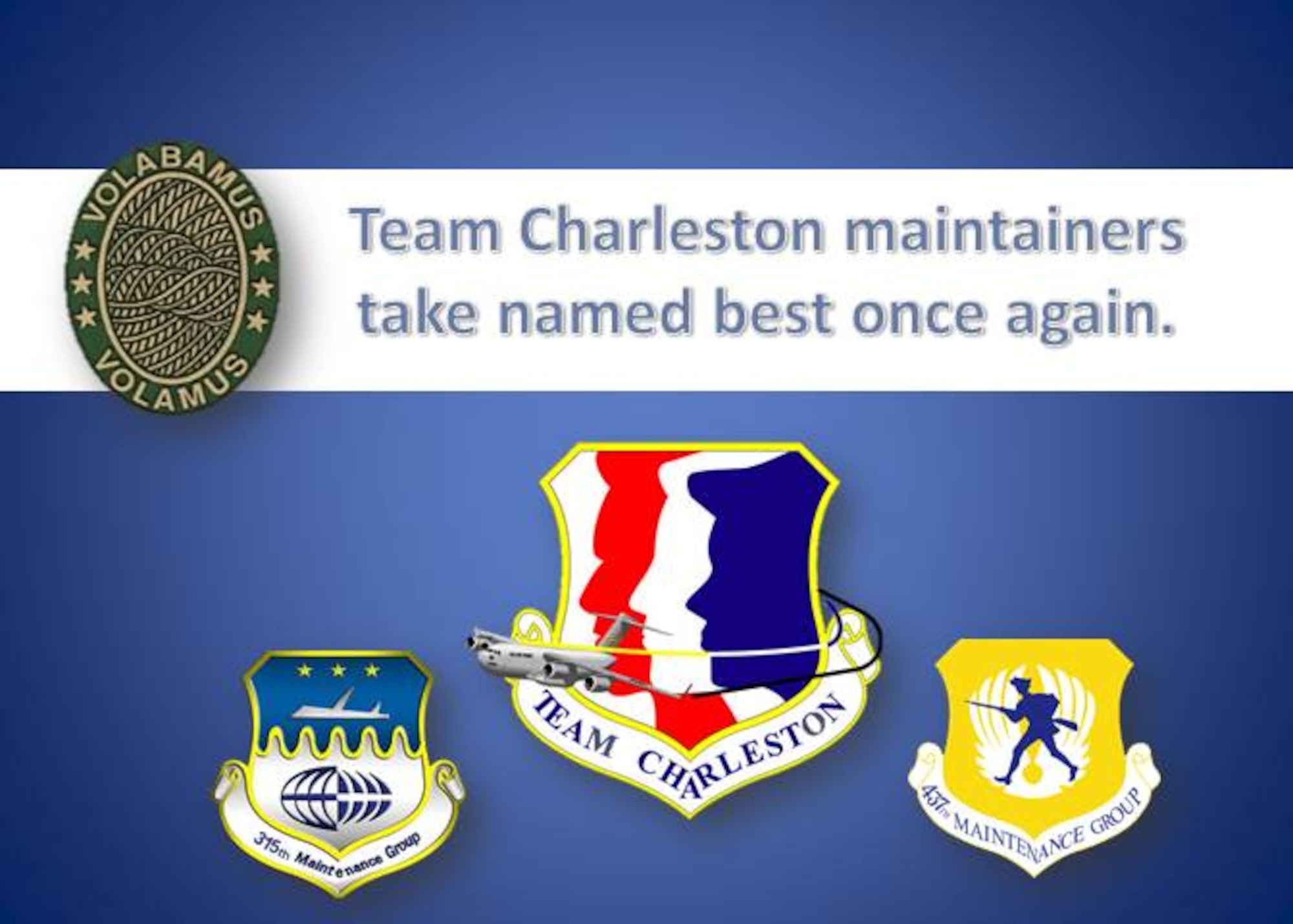 Team Charleston's award winning C-17 maintainers have once again demonstrated that they are the cream of the crop.  The 437th and 315th Maintenance Groups earned the 2014 Clements McMullen Memorial Daedalian Weapon System Maintenance Trophy. (U.S. Air Force graphic)