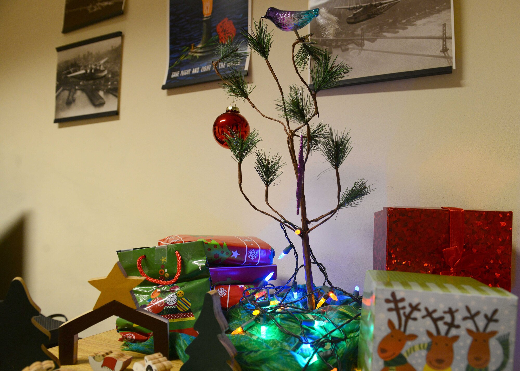 No matter the size or amount of decorations, it can make a dorm room or house a bit festive during the holidays. The holidays can be rough, especially for Airmen who are new to their duty station. The base offers opportunities to get involved, stay in-touch and stay jolly while being away from family. (U.S. Air Force photo/Airman 1st Class Deana Heitzman)