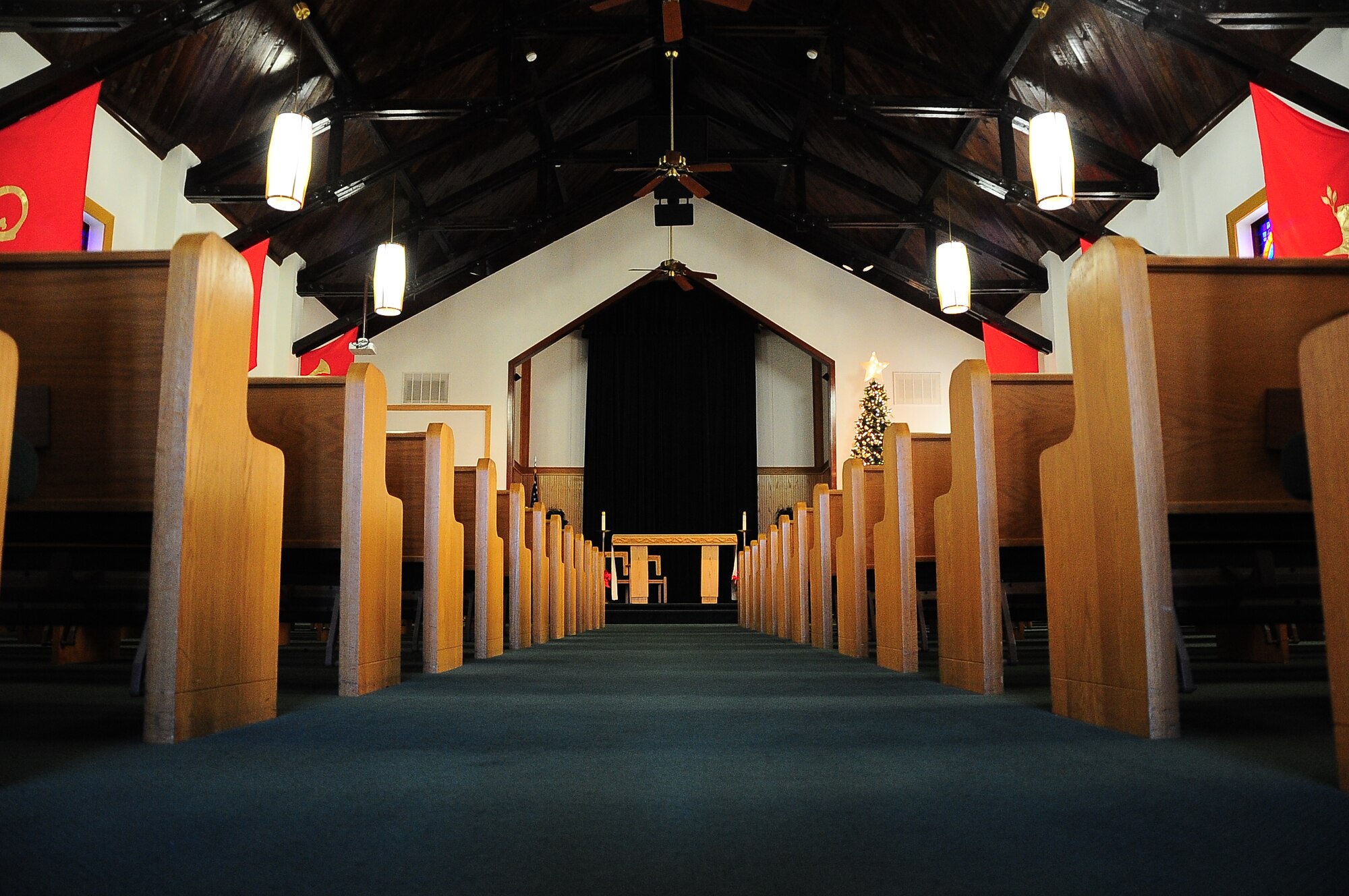One of the biggest missions for a Chapel is to provide freedom of religion and religious practices or accommodations. Currently the Chapel offers both Catholic and Protestant services. For more information call 434-2500. (U.S. Air Force photo/Senior Airman Kaleb Snay)