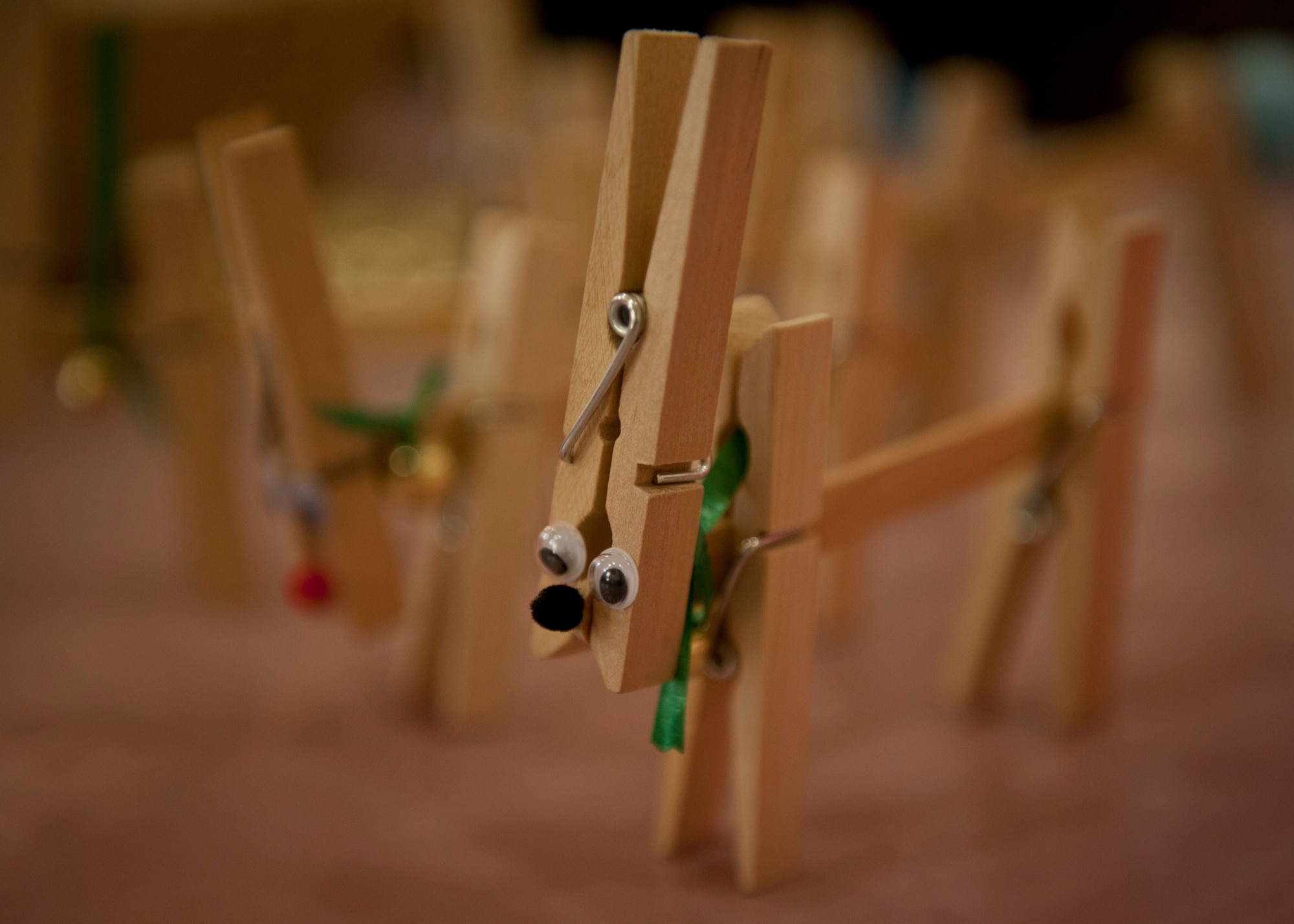 PETERSON AIR FORCE BASE, Colo. – Local kids had the opportunity to make reindeer out of clothespins at the Winter Wonderland event at the R. P. Lee Youth Center, Dec. 13, 2014. The second annual Winter Wonderland was held to celebrate the beginning of the winter season and the holidays with crafts, face painting, snacks , Santa and much more. (U.S. Air Force photo by Airman 1st Class Rose Gudex)