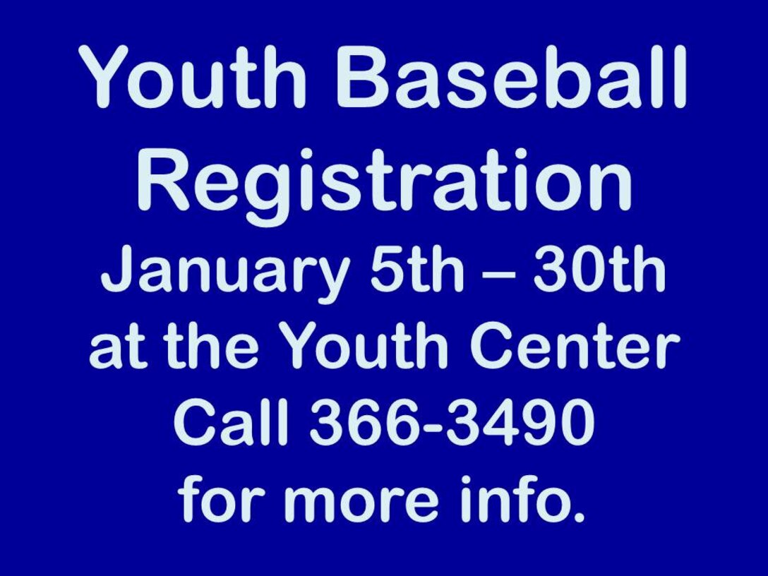 Youth Baseball Registration