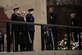 U.S. Army Lt. Gen. Ben Hodges, left, Robert Mandell and U.S. Air Force Gen. Frank Gorenc salute a wreath during the 70th anniversary ceremony of the Battle of the Bulge Dec. 16, 2014, at the Luxembourg American Military Cemetery in Luxembourg. The government of Luxembourg and the U.S. Embassy held the memorial in honor of the veterans and fallen service members of the Battle of the Bulge. Hodges is the U.S. Army Europe commander, Mandell is the U.S. ambassador to Luxembourg and Gorenc is the U. S. Air Forces in Europe and Air Forces Africa commander. (U.S. Air Force photo/Airman 1st Class Timothy Kim)