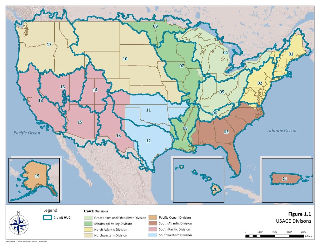2-digit Hydrologic Unit Code Boundaries for the Continental United States, Alaska, Hawaii, and Puerto Rico