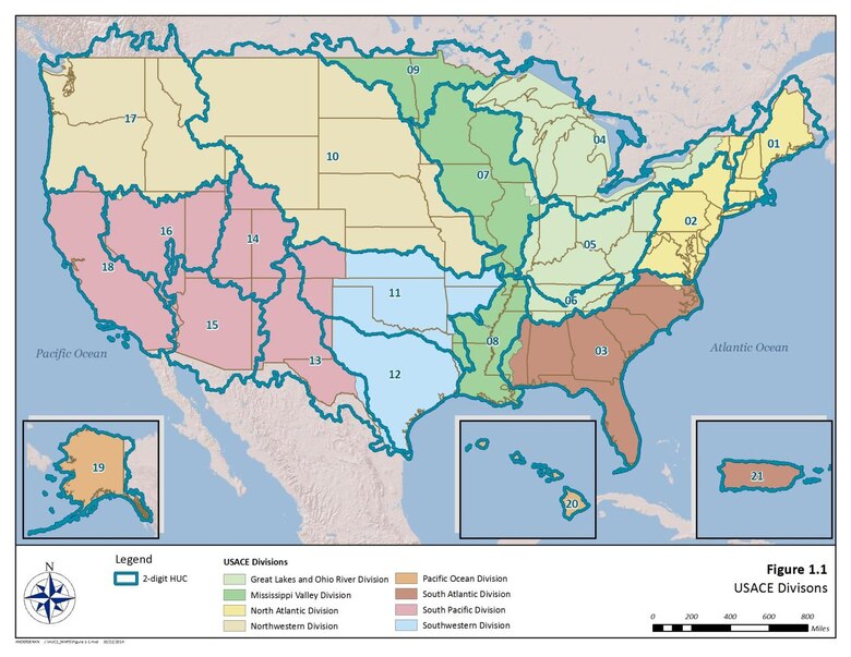 2-digit Hydrologic Unit Code Boundaries for the Continental United States, Alaska, Hawaii, and Puerto Rico