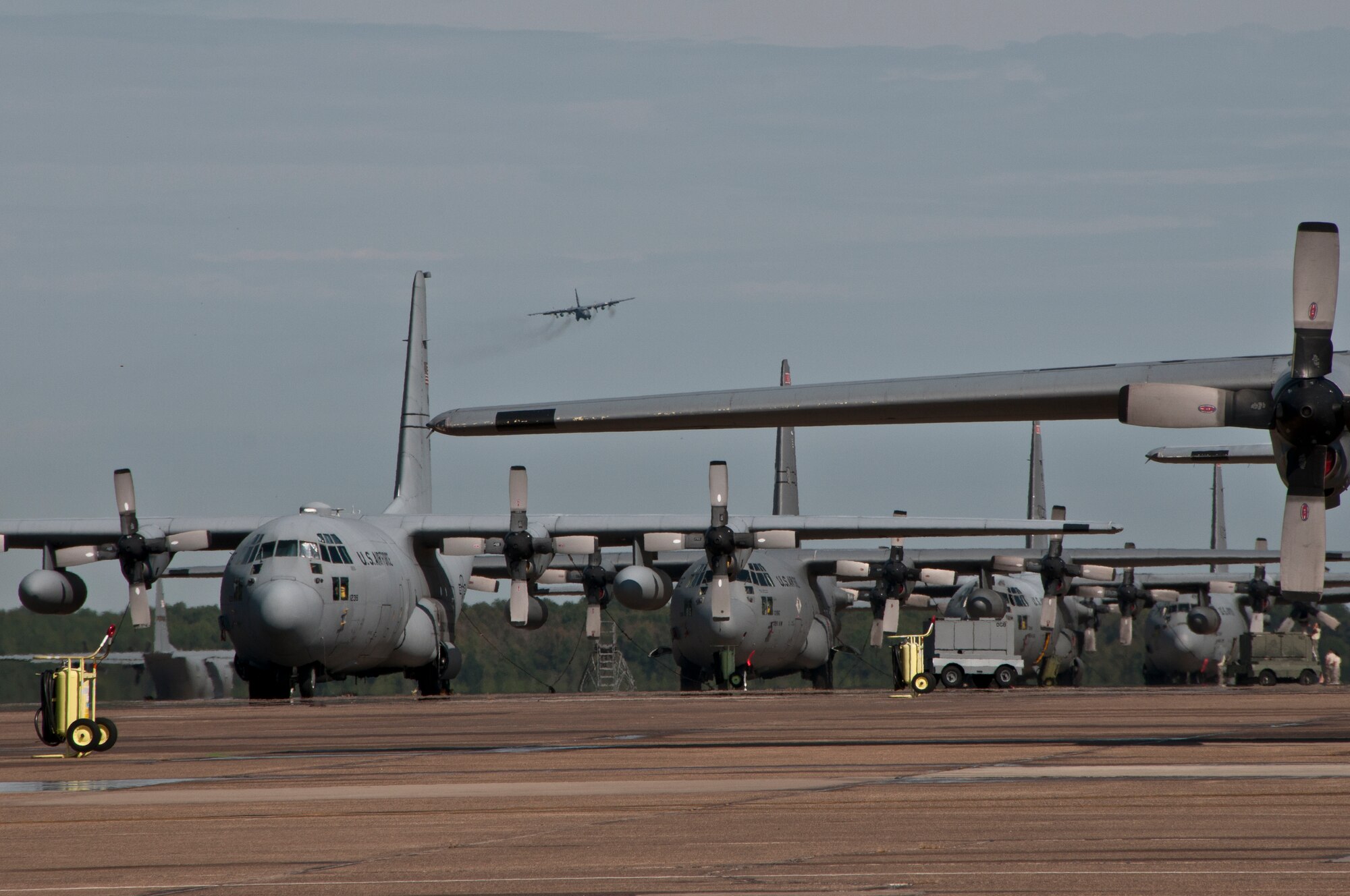 Members of the 179th Airlift Wing, Mansfield, OH, travel to Little Rock Air Force Base, Ark. to pick up the final two C-130H Hercules, bringing their fleet up to a total of eight C-130's that have been assigned to the Ohio Air National Guard unit. (U.S. Air National Guard Photo by Tech. Sgt. Joe Harwood\Released)