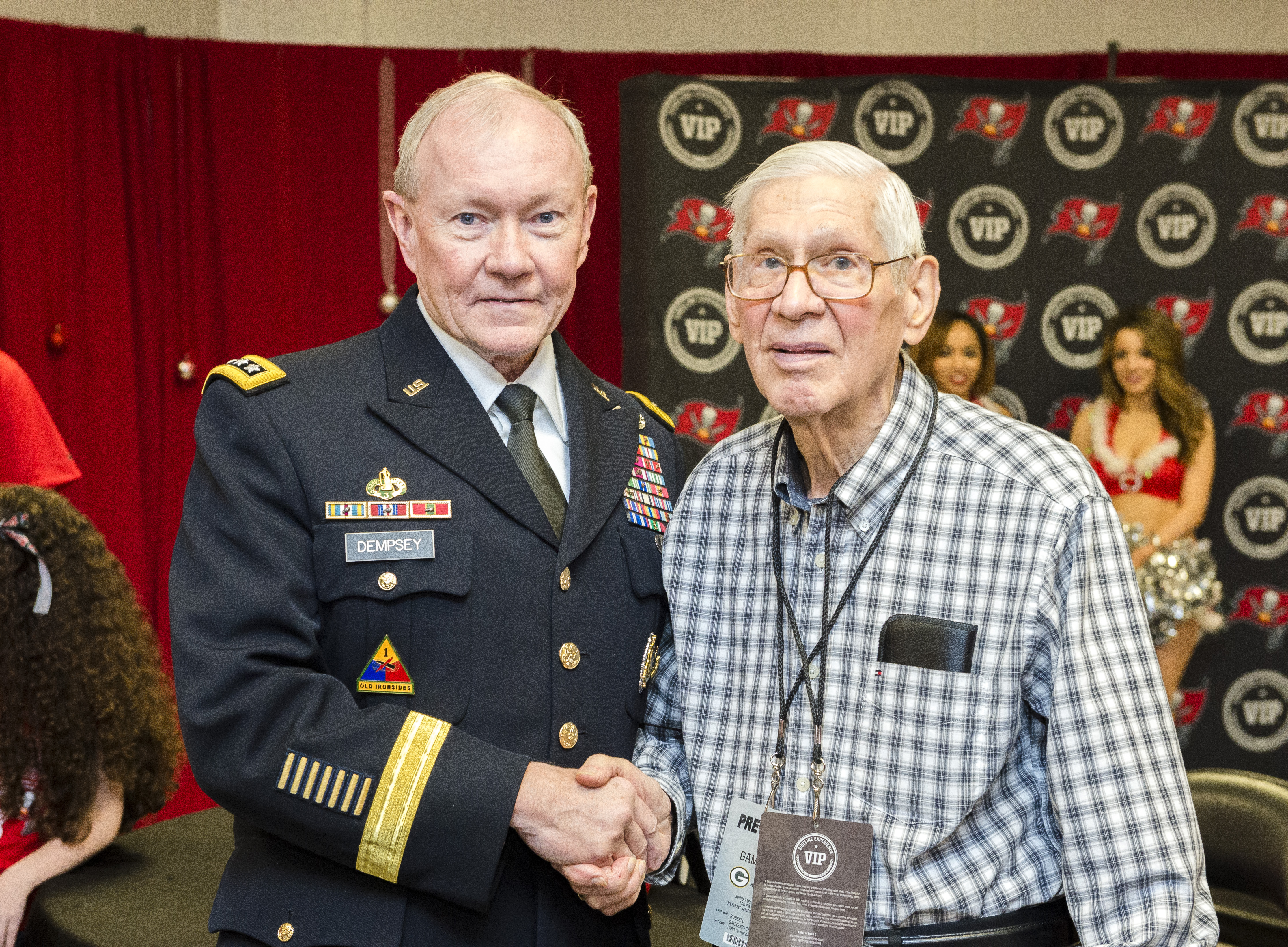 Army Gen Martin E Dempsey Chairman Of The Joint Chiefs Of Staff Meets Retired Air Force