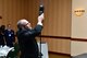 ALCOA, Tenn. - Tech. Sgt. Jonathan Young takes an inadvertent self-portrait while photographing the Senior NCO Induction Ceremony and Fall Banquet at the Hilton Hotel here, Nov. 14, 2014.  (U.S. Air National Guard photo by Tech. Sgt. Jonathan Young/Released)  