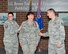 MCGHEE TYSON AIR NATIONAL GUARD BASE, Tenn. - From left, Master Sgt. Mellissa DiQuinzio, Master Sgt. Beth Ponozzo and Tech. Sgt. Caleb Rose at Ponozzo's promotion ceremony in Patriot Hall here April 10, 2014, at the I.G. Brown Training and Education Center.  (U.S. Air National Guard photo by Master Sgt. Kurt Skoglund/Released)