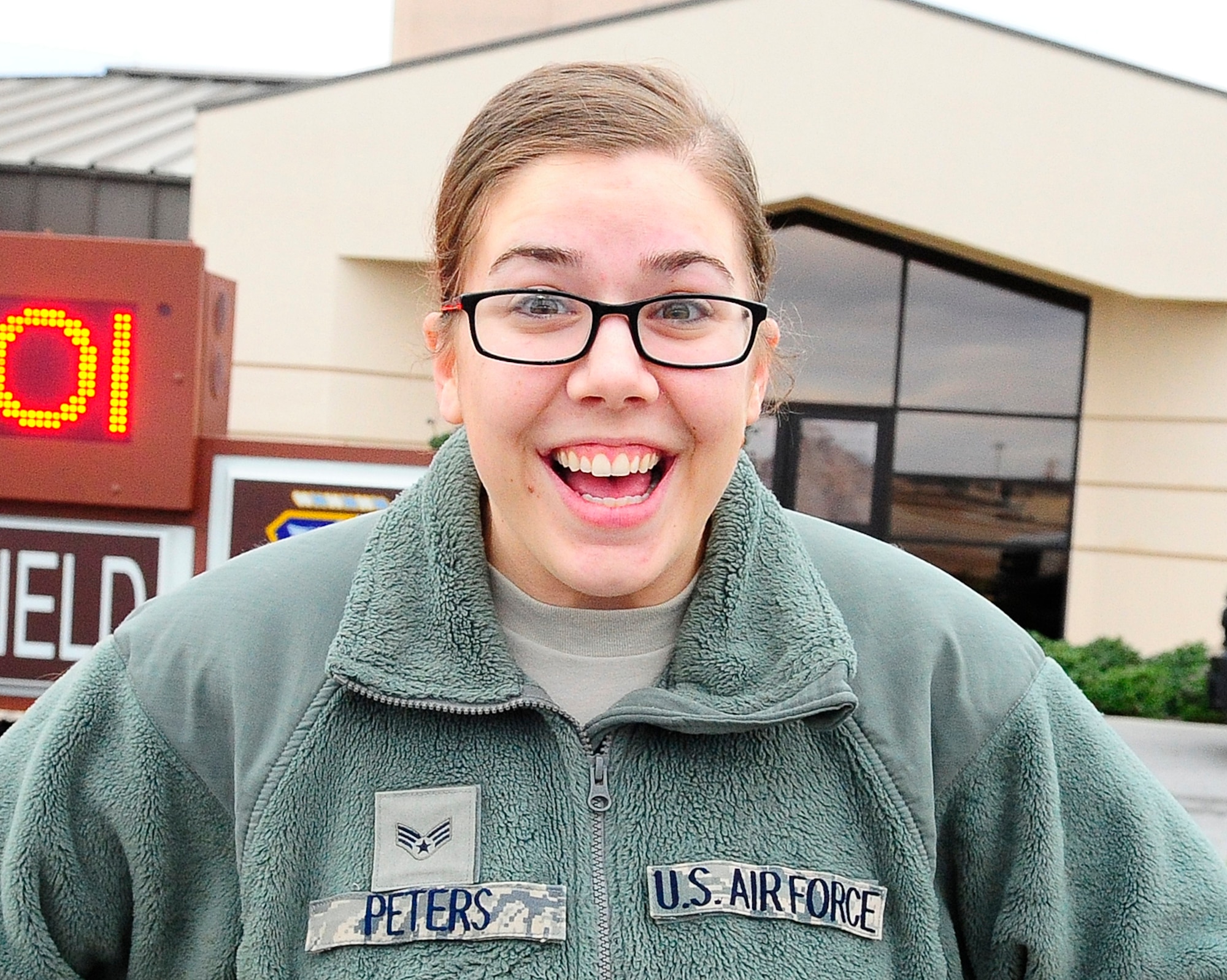 “I want to make it through my mile and a half without my Lt. screaming at me.” Senior Airman Aubrey Peters, 1st Special Operations Support Squadron airfield management, on Hurlburt Field, Fla., Dec. 29, 2014. (U.S. Air Force photo/Airman 1st Class Andrea Posey)