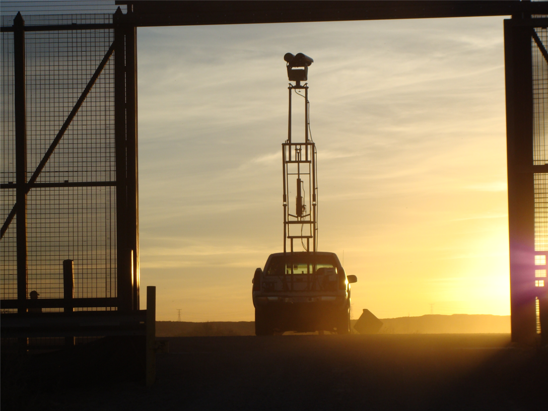 “Border Patrol Surveillance Camera at the Border Fence in the El Paso Sector.”