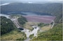 Aerial view of the Raystown Dam, Outlet Works, and Hydropower Plant