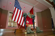 Two memorials sit on display for Lance Cpl. Nicholas S. Buscarnera, 19, a Mastic Beach, N.Y., native and an ammunition technician with 2nd Supply Bn., 2nd MLG and Pfc. Skyler D. Way, 19, a Gouverneur, N.Y., native and an ammunition technician with battalion at Marston Pavilion during a memorial ceremony aboard Camp Lejeune, N.C., Jan. 31, 2014.  Buscarnera and Way were both found dead Jan. 7 as a result of a single vehicle incident that occurred along Catfish Lake Rd., Havelock, N.C. 