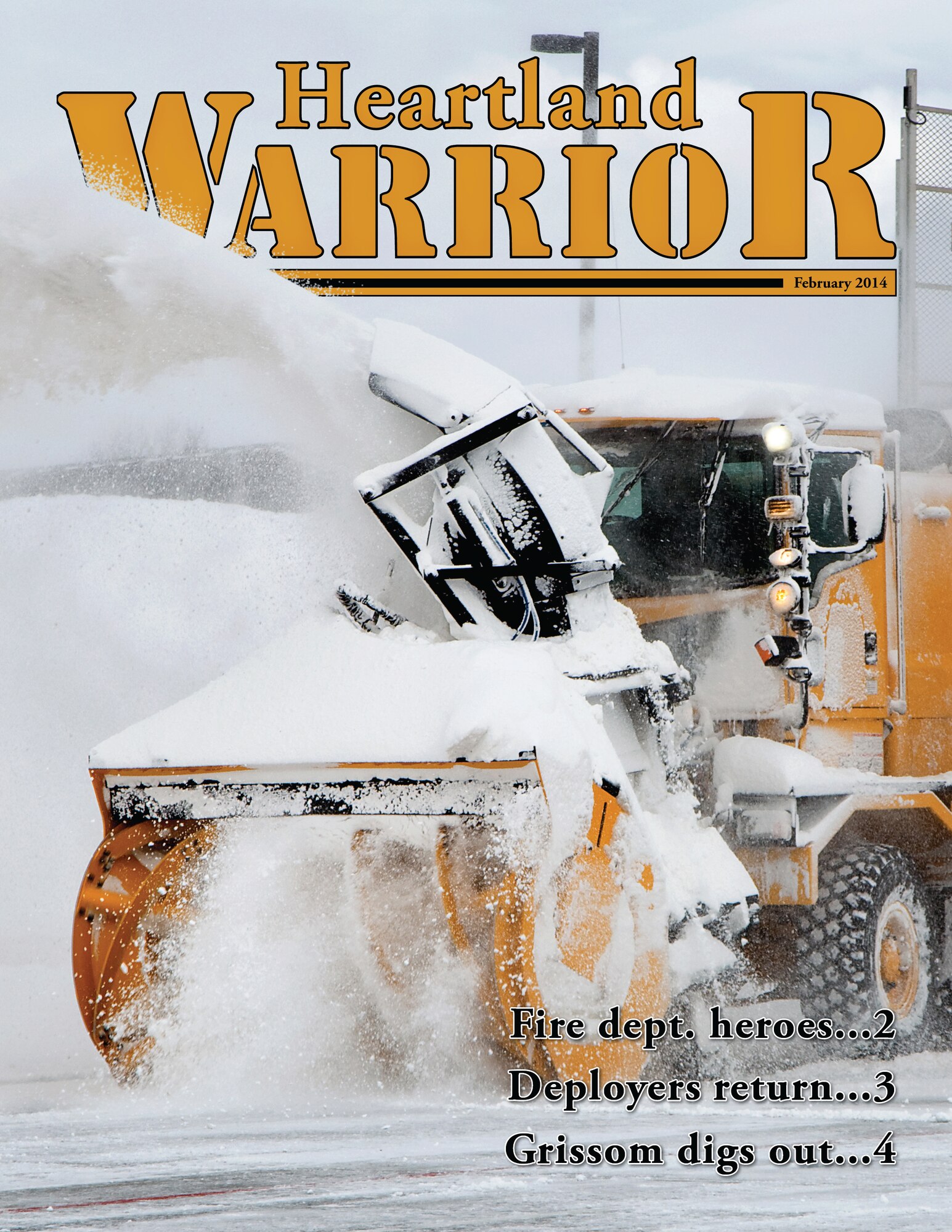 Dave Smith, a civilian contractor, uses an industrial snow blower to remove snow from a Grissom's airfield Jan. 25, 2014. After historic January snowfalls totaling more than 30 inches, the base's civilian contractors had to work hard to clear snow from Grissom's flightline so 434th Air Refueling Wing KC-135R Stratotanker aircraft could continue to take off. (U.S. Air Force photo/Staff Sgt. Andrew McLaughlin)