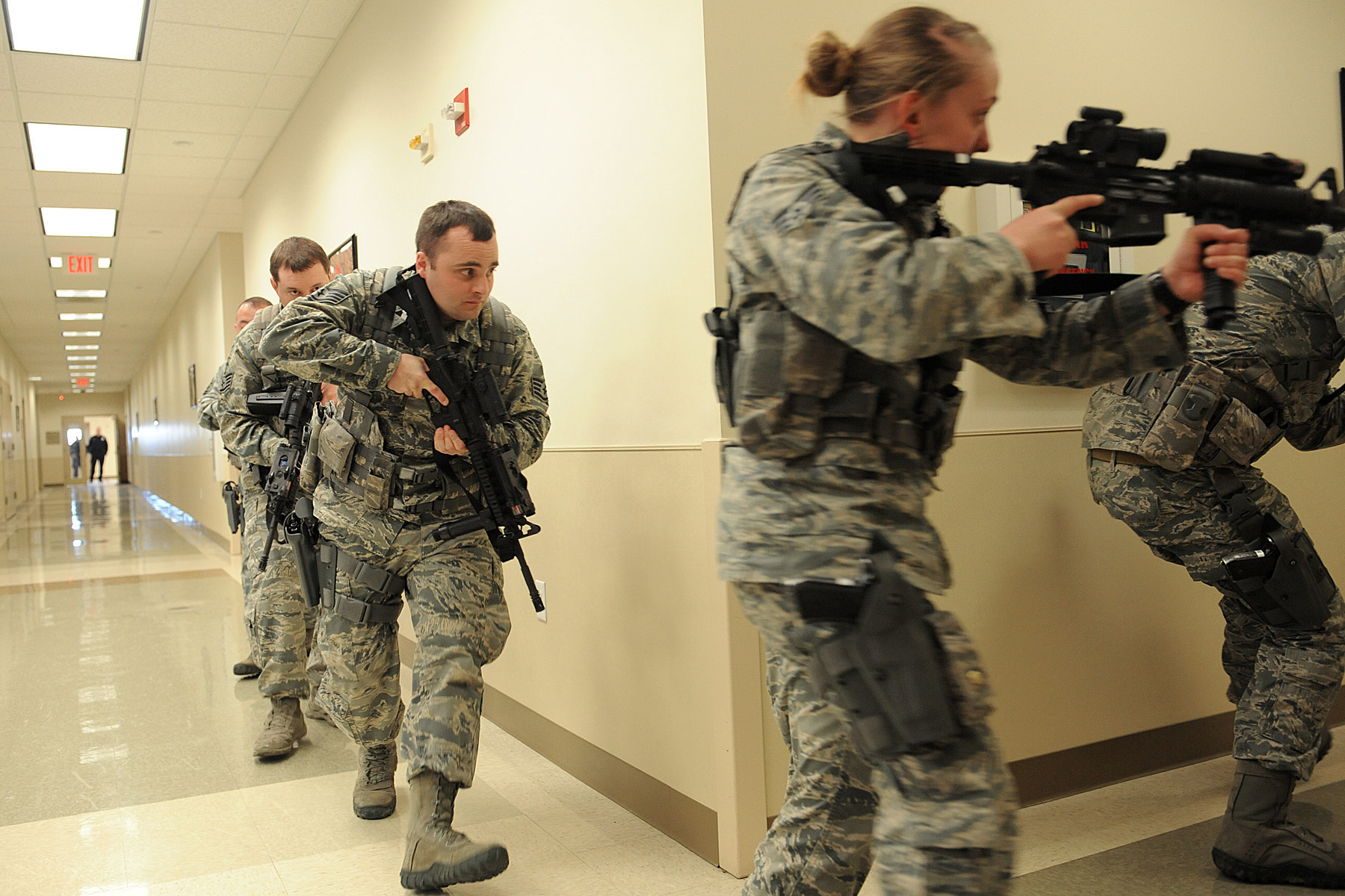 Base trains for active shooter scenario