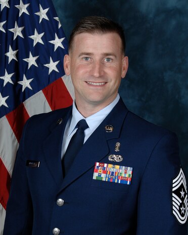 Chief Master Sgt. Mark Bronson, 628th Air Base Wing command chief, is the principal advisor to the Joint Base Charleston commander on all matters of morale, welfare, readiness, professional development and operations utilization of the enlisted force. (Official photo)
