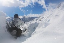 Private first class Nhelmar M. DePerro, a Longpond, Penn., native and embarkation specialist with Ragnarok Company, 2nd Supply Battalion, 2nd Marine Logistics Group, provides security for the company during a field exercise aboard Marine Corps Mountain Warfare Training Center, Bridgeport, Calif., Jan. 31, 2014. Ragnarok Co. conducted a six-day field exercise while supporting 2nd Battalion, 2nd Marine Regiment, 2nd Marine Division. 