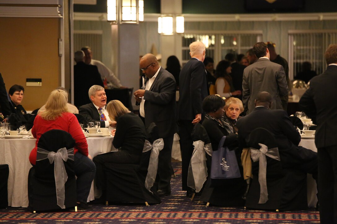 The Stafford County Chamber of Commerce attended a presentation by The Clubs at Quantico on Jan. 30, 2014, to tour the facility and sample the range of services provided. Before then, the clubs were only available to the military or organizations with a military tie. The public can now reserve the clubs directly, without a military contact.