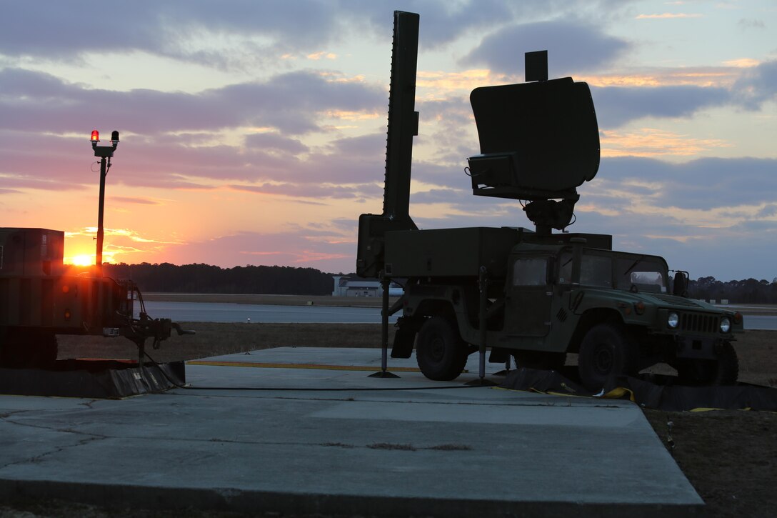 Marines with Marine Air Control Squadron 2, Detachment A, trained with the Air Traffic Navigation, Integration and Coordination System aboard Marine Corps Air Station Beaufort, Jan. 27. The system acquires and displays sensor data required for the conduct of precision and non-precision approach operations.