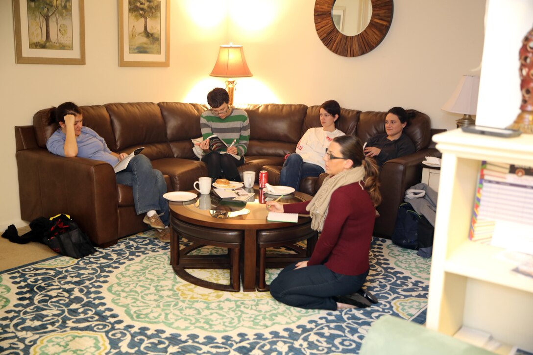 Marine Corps Family Team Building held a Read Your Way Through Deployment session at the MCFTB House, Jan. 28. This is one of many revenues that military spouses can use in order to learn about the various resources available to them.