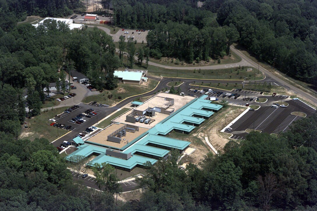 This aerial shot of ITL shows some of the massive chiller equipment required to cool the supercomputers inside the facility.