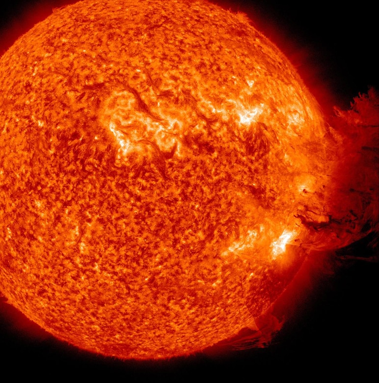 This coronal mass ejection was detected by the National Aeronautics and Space Administration on June 7, 2011. 