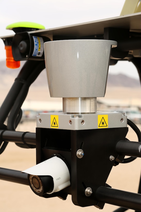 The Mobile Detection Assessment Response System uses laser guidance in order to navigate. The remote-controlled system can be set to reach waypoints on its own or conduct undetermined patrols and alert the operator when it detects an object.


