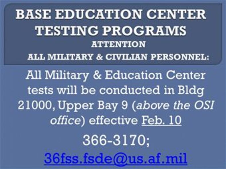 140207-Testing Center Relocation