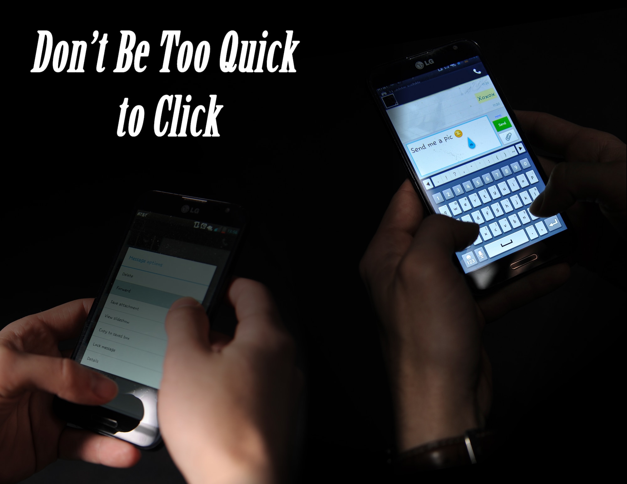People may find themselves in situations where sexual harassment occurs more often through media rather than in face-to-face encounters. Be cautious of the personal information freely given to social media. Whether it's a picture, phone number or address, once it's posted on the web, it's out there forever. (U.S. Air Force photo by Senior Airman Kaylee Clark)