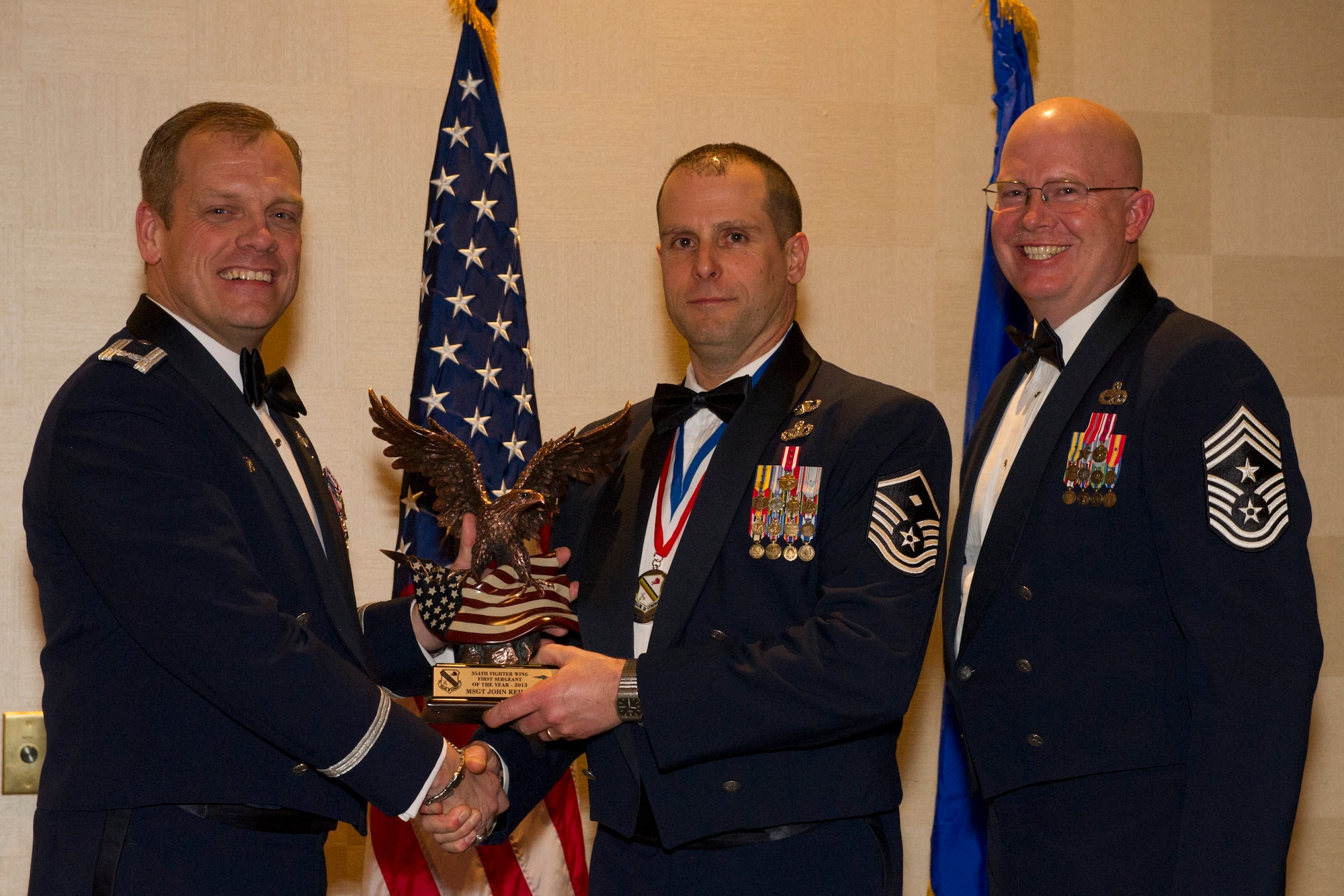 Master Sgt. John Reiland, 354th Maintenance Group, First Sergeant of the Year (U.S. Air Force photo by Senior Airman Joshua Turner/Released)
