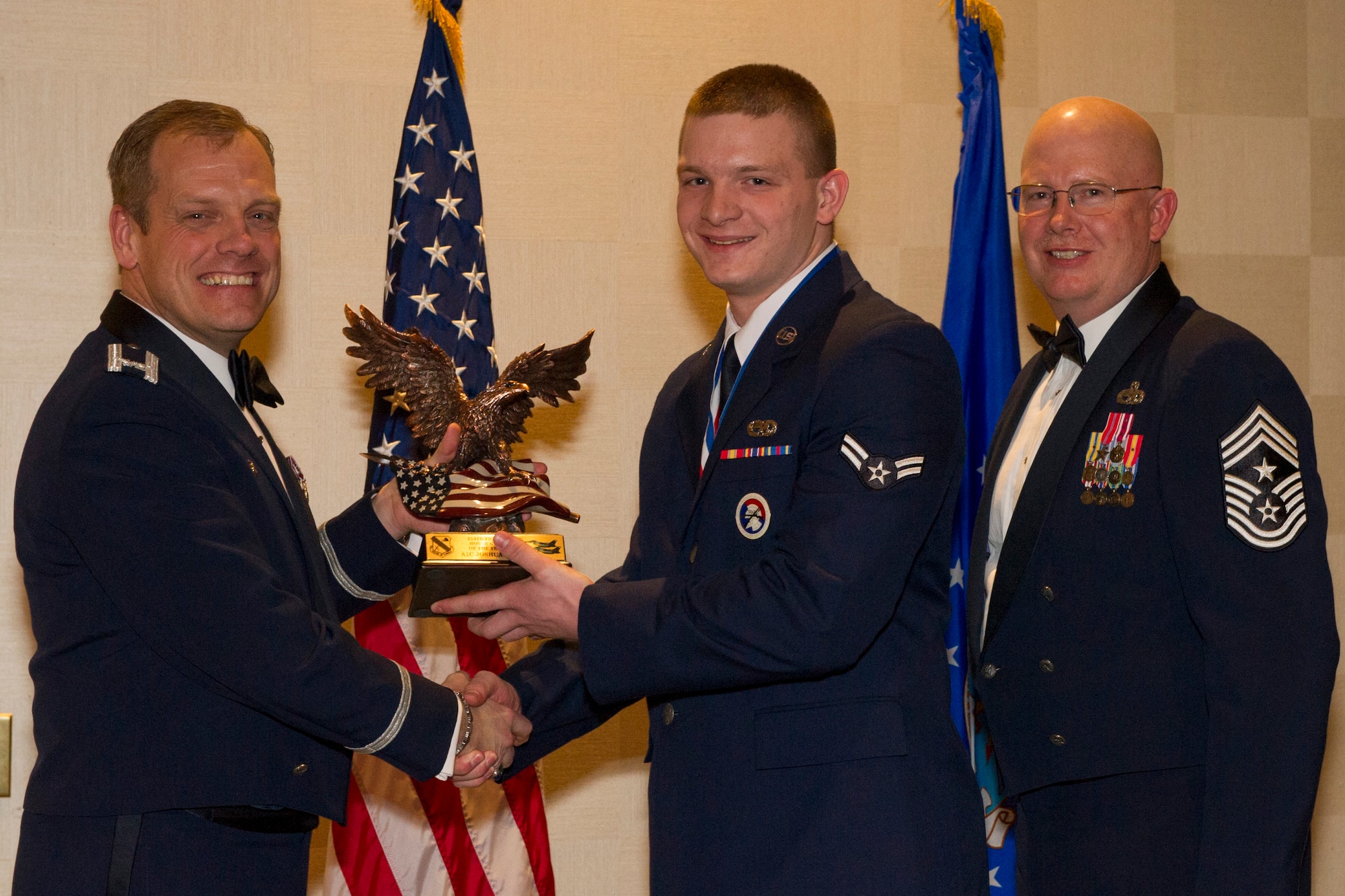 Airman 1st Class Joshua Feekes, 354th Maintenance Group, Honor Guardsman of the Year (U.S. Air Force photo by Senior Airman Joshua Turner/Released)